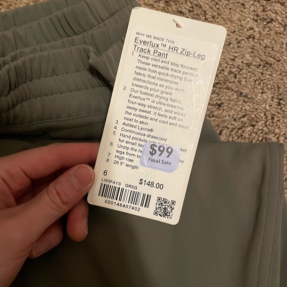 Lululemon Everlux High-Rise Zip-Leg Track Pant - Picture 2 of 2